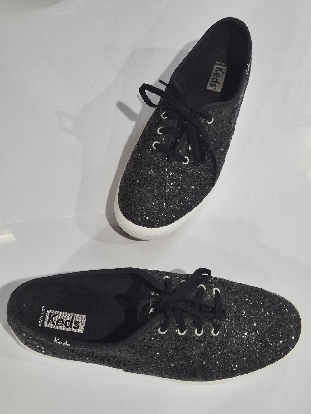 Keds Women's Black Glitter Champion Sneaker Size 7